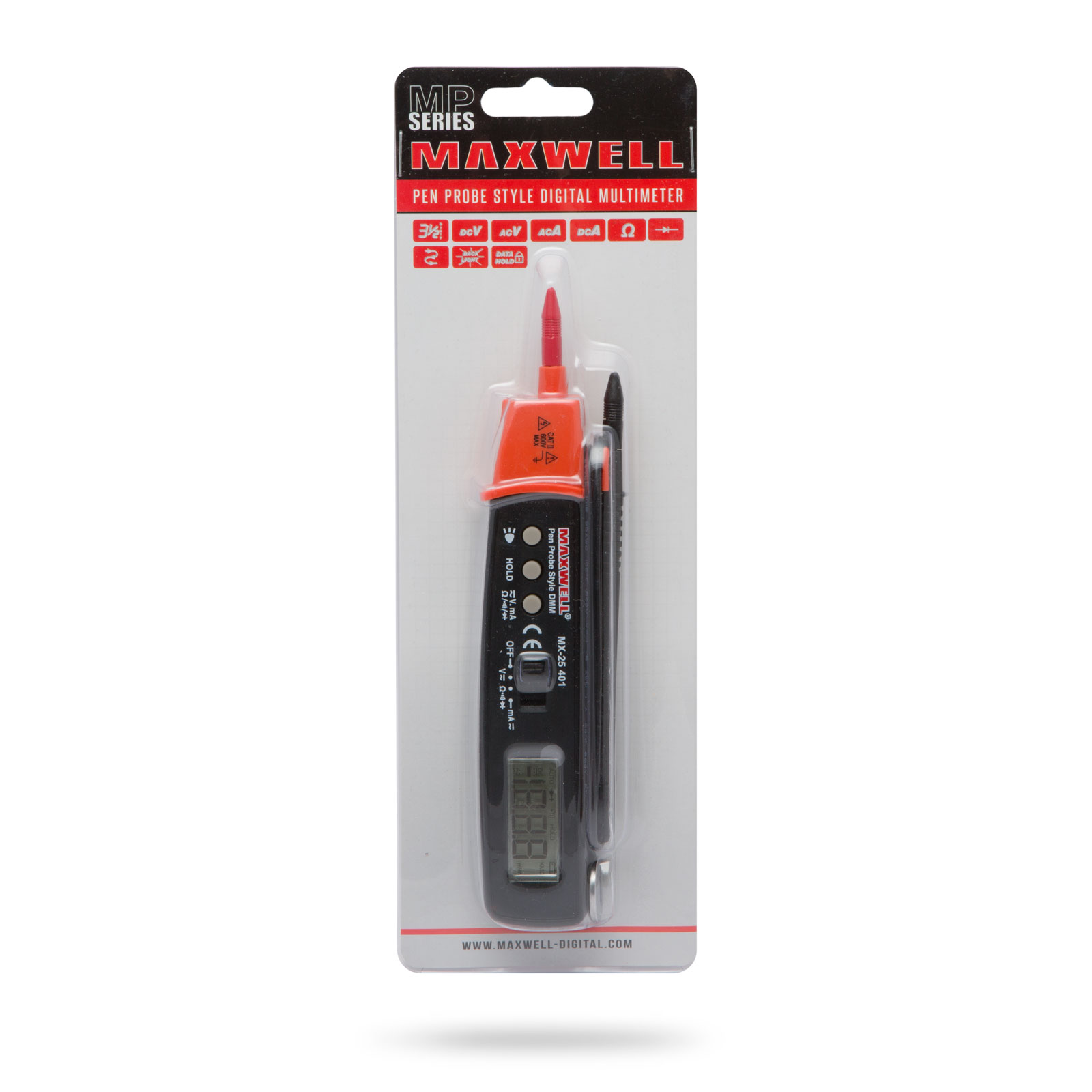 Maxwell Digital Multimeter with cable tester, 2in 1 - 25334